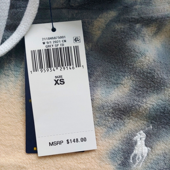POLO Ralph Lauren NEW French Terry Tie-Dye Hoodie - Picture 6 of 7